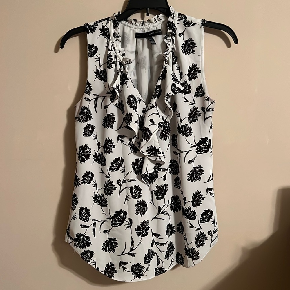 WHBM Sleeveless Floral Blouse XXS